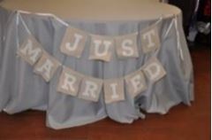 Picture of Sign (Just Married, hanging)  - Gray