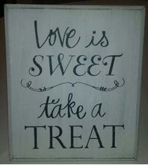 Picture of Sign (Love is sweet) 12X10 - Distressed