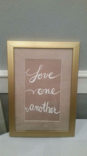 Picture of Sign (Love one another) 14X10 - gold