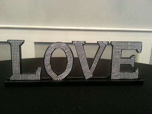 Picture of Sign (LOVE, bling)  - Black