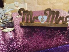 Picture of Sign (Mr & Mrs Cursive)  - Natural