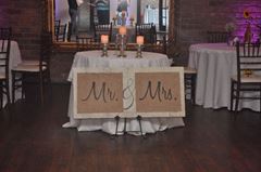 Picture of Sign (Mr & Mrs w/easel) Lg - Burlap