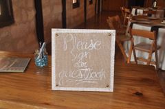 Picture of Sign (Please sign) 11X11 - Burlap