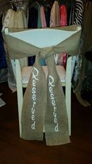 Picture of Sign (Reserved sashe)  - Burlap