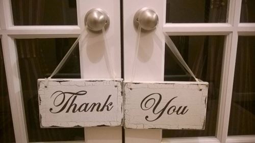 Picture of Sign (Thank you, hanging)  - Distressed