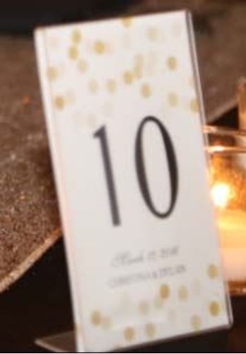 Picture of Table Numbers (Frame) 3X5 - Clear