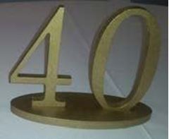 Picture of Table Numbers (Wooden)  - Gold