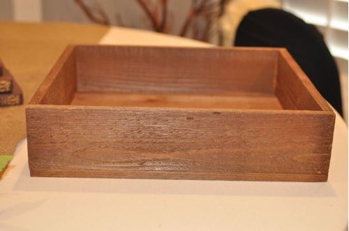 Picture of Wood Box (Rectangle) 14X16 - Brown