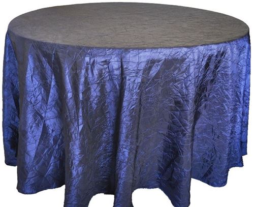 Picture of Table Cloth 90 - Navy (Crushed Taffeta Round)