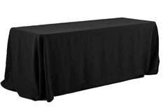 Picture of Table Cloth 90X132 - Black (Poly Oblong)