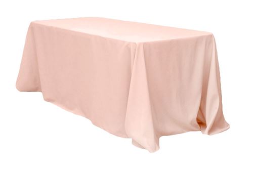 Picture of Table Cloth 90X132 - Blush (Poly Oblong)