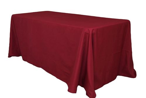 Picture of Table Cloth 90X132 - Burgundy (Poly Rectangle T)