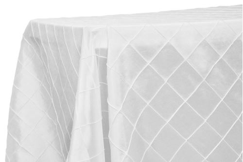 Picture of Table Cloth 90X132 - White (Pintuck Taffeta Rectangle)