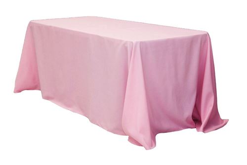Picture of Table Cloth 90X156 - Light Pink (Poly Rectangle)