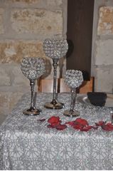 Picture of Candle Pillars (Pedestal) Trio - Bling