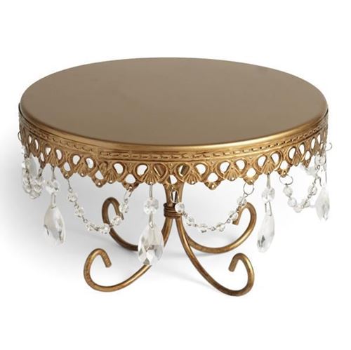 Picture of Cake stand (Jeweled) 13" - Gold