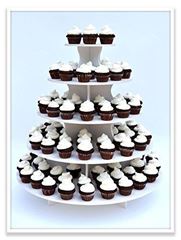Picture of Cupcake stand (Round Tower) 5 tier - White