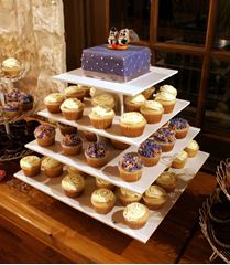 Picture of Cupcake stand (Square Tower) 5 tier - White