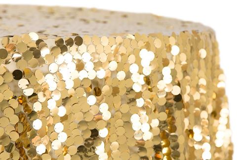 Picture of Table Cloth 120 Sequin - Gold (Payette Round)