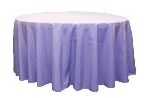 Table Cloth 120 Lavender Poly Round, Round Tablecloth 120