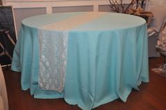 Picture of Table Cloth 120 - Tiffany blue/Pool Blue (Poly Round)
