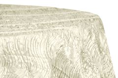 Picture of Table Cloth 120 - Ivory (Wave Satin Round)