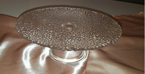 Picture of Cake stand (Crackled glass) 8.5" - Clear
