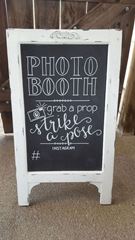 Picture of Chalkboard (Distressed photobooth) 30X17 - Off white