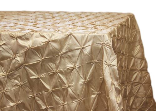 Picture of Table Cloth 90X132 - Champagne (Pinched wheel Rectangle)