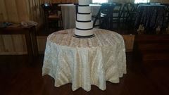 Picture of Table Cloth 120 - Ivory (Wave Satin Round)