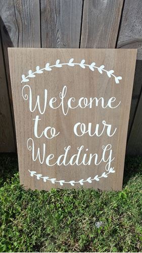 Picture of Sign (Welcome to our Wedding) 24X18  - Wood