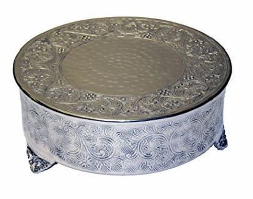 Picture of Cake Stand (Round Embossed) 16 - Silver