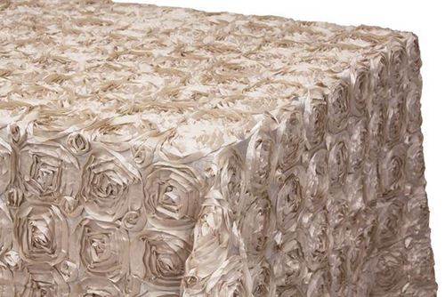 Picture of 90X132 - Champagne (Satin rosette Rectangle)