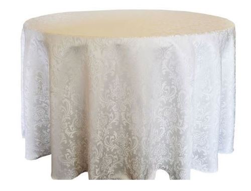 Picture of 132 - Ivory (Poly Damask Round)