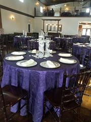 Picture of Table Cloth 120 - Eggplant (Pintuck Taffeta Round)