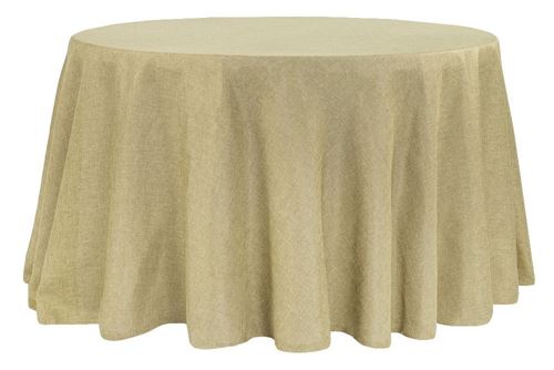 Table Cloth 120 Wheat Vintage Linen, Round Burlap Table Linen