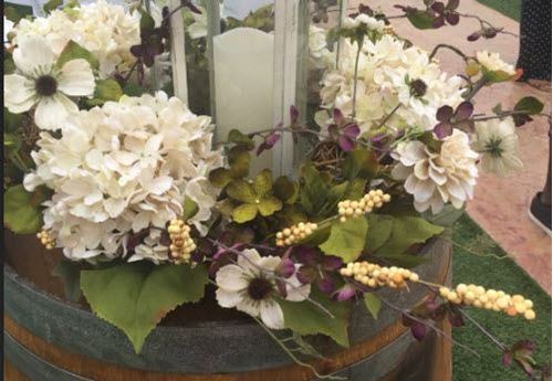 Picture of Decor (Hydrangea Floral Wreath) Lg - Off White