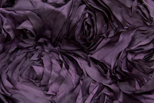 Picture of 90X156 - Eggplant (Satin Rosette Rectangle)