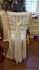 Picture of Chiavari Chair Cover - Ivory (Chiffon Chair Cap)