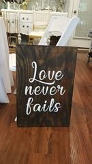 Picture of Sign (Aisle decor - Corinthian Sign - Love is)  - Brown