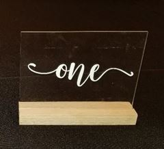 Picture of Table Numbers (Acrylic Stand)  - Clear