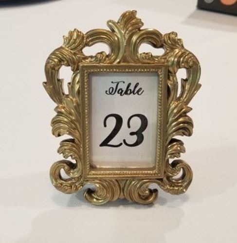 Picture of Table Numbers (Baroque Frame)  - Gold