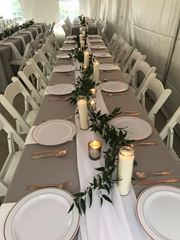 Picture of Table Cloth 90X156 - Silver Gray (Poly Oblong)