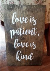 Picture of Sign (Aisle Decor - Corinthian Signs Love is) 11X18 - Wood