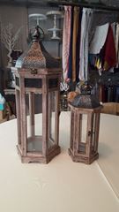Picture of Lantern (Cathedral Wooden) Tall - Natural