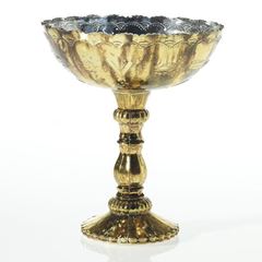 Picture of Decor (Mercury Pedestal Compote Bowl) 9.5X8 - Antique gold