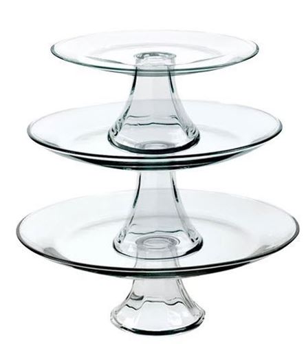 Picture of Cake stand (Tiered glass stands) Trio - Clear