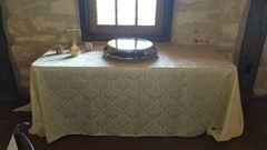 Picture of Table Cloth 90X156 - Ivory (Poly Damask  Rectangle)