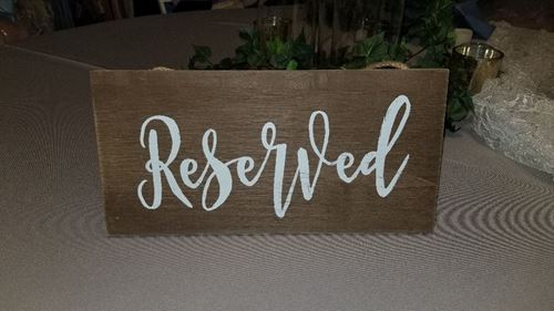 Picture of Sign (Reserved Row dual) 6X12 - Brown