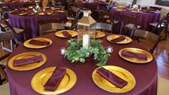Picture of Table Cloth 120 - Burgundy (Poly Round T)